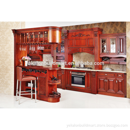 Classical kitchen cabinet American style solid wood cabinet